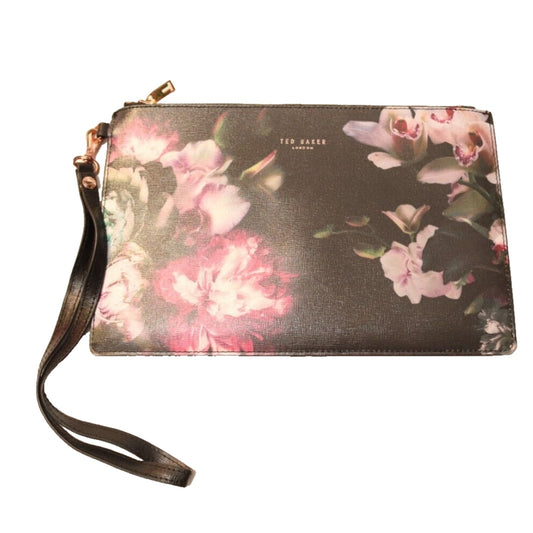 Ted Baker Large Wristlet Black with Floral