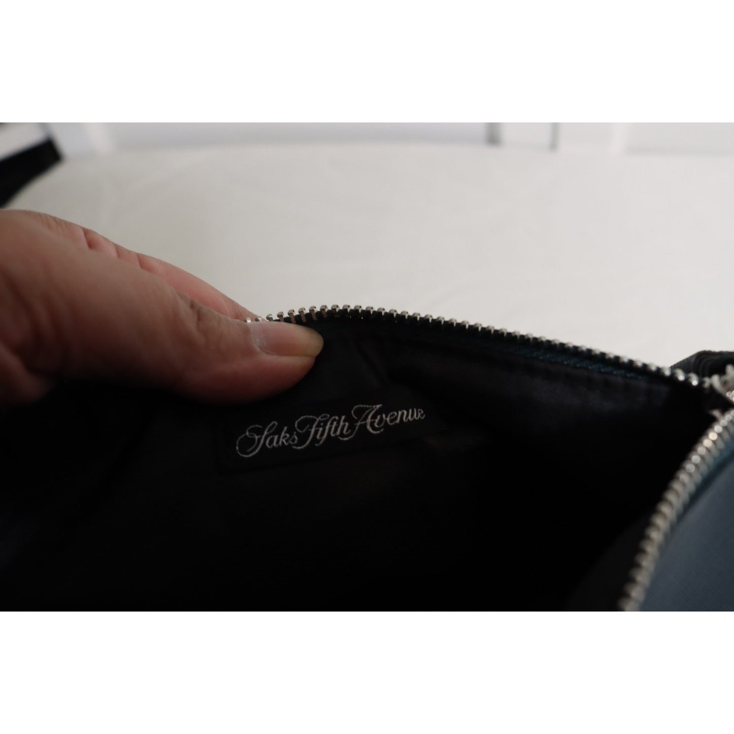 Sax Fifth Avenue Blue Makeup Bag Small