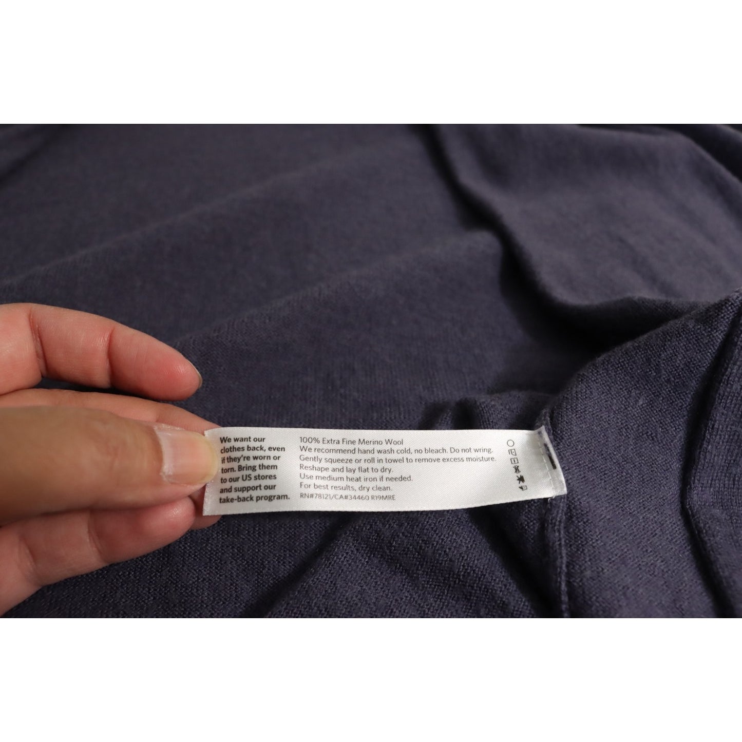 Eileen Fisher Purple Open Cardigan Size Small Merino Wool Long Sleeve