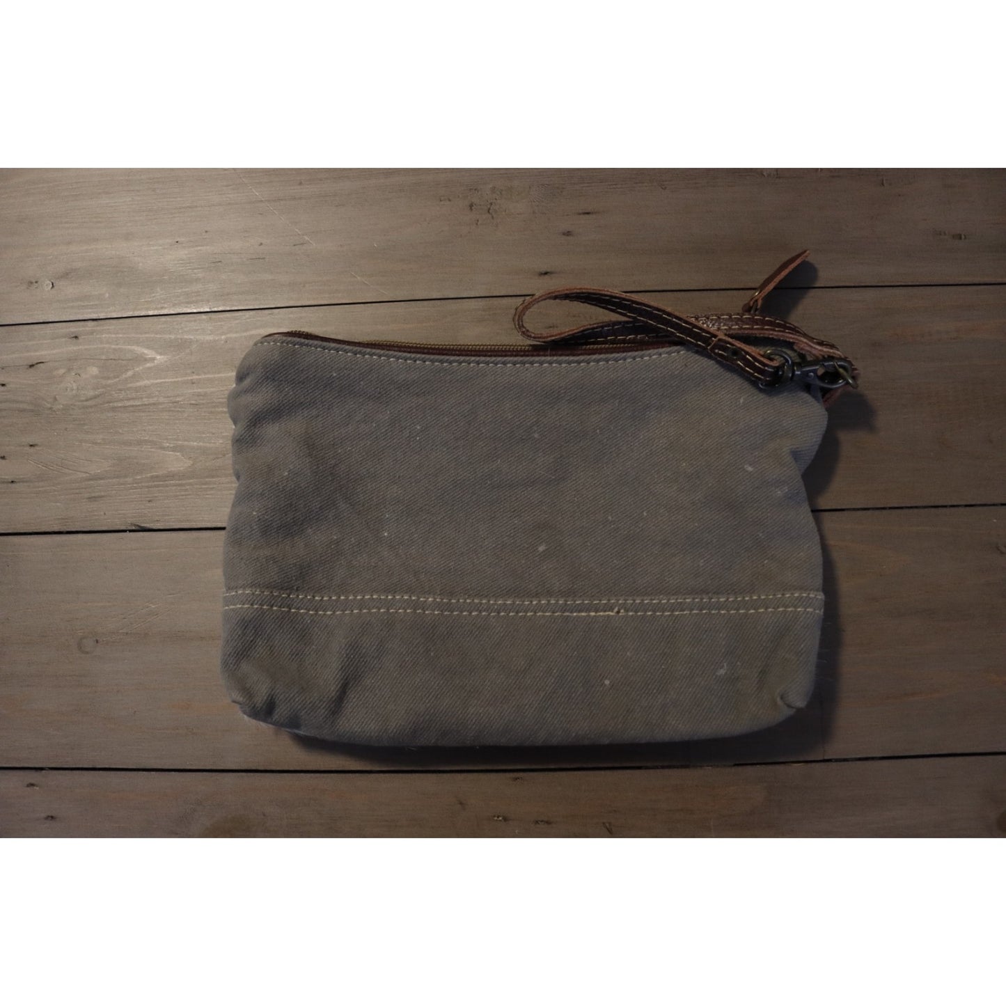 Myra Fur Wristlet Bag Grey Animal Print