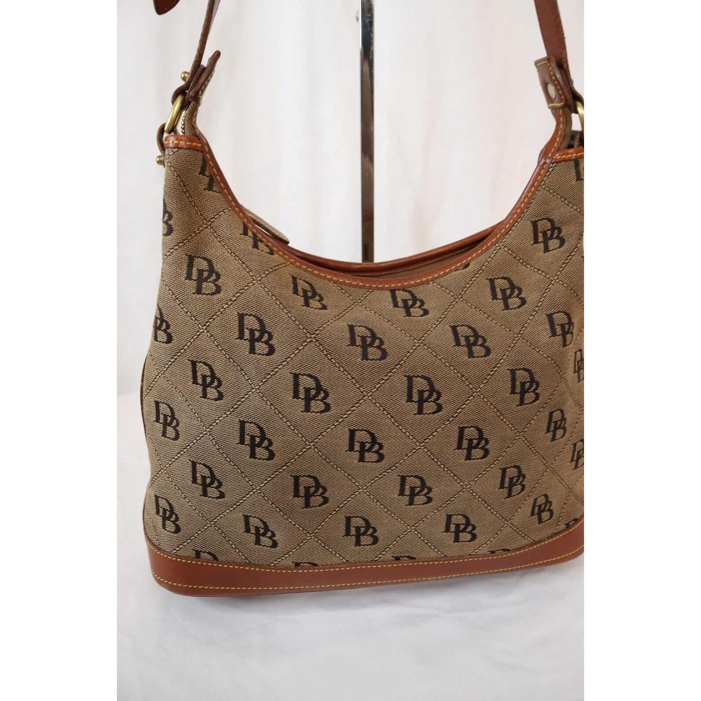 Vintage Dooney and Bourke Brown Monogram Shoulder Bag