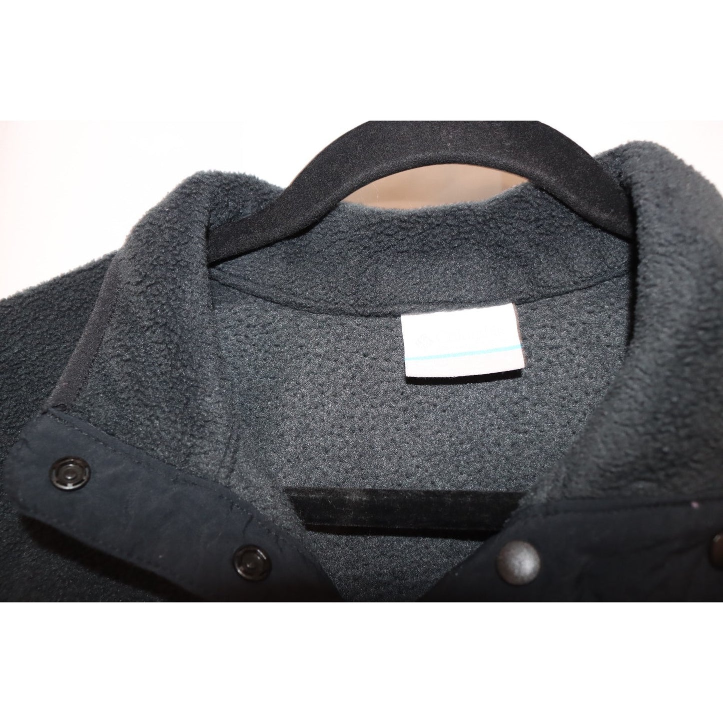 Columbia Small Button Fleece Long Sleeve Pullover Black