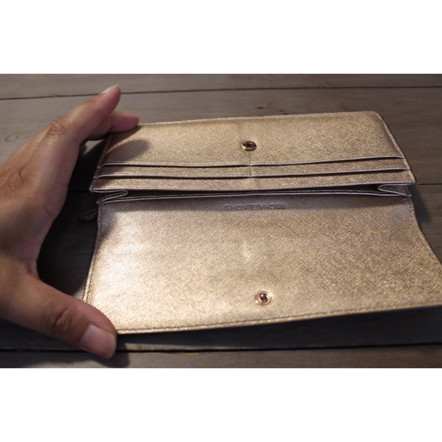 Michael Kors Wallet Rose Gold Shiny