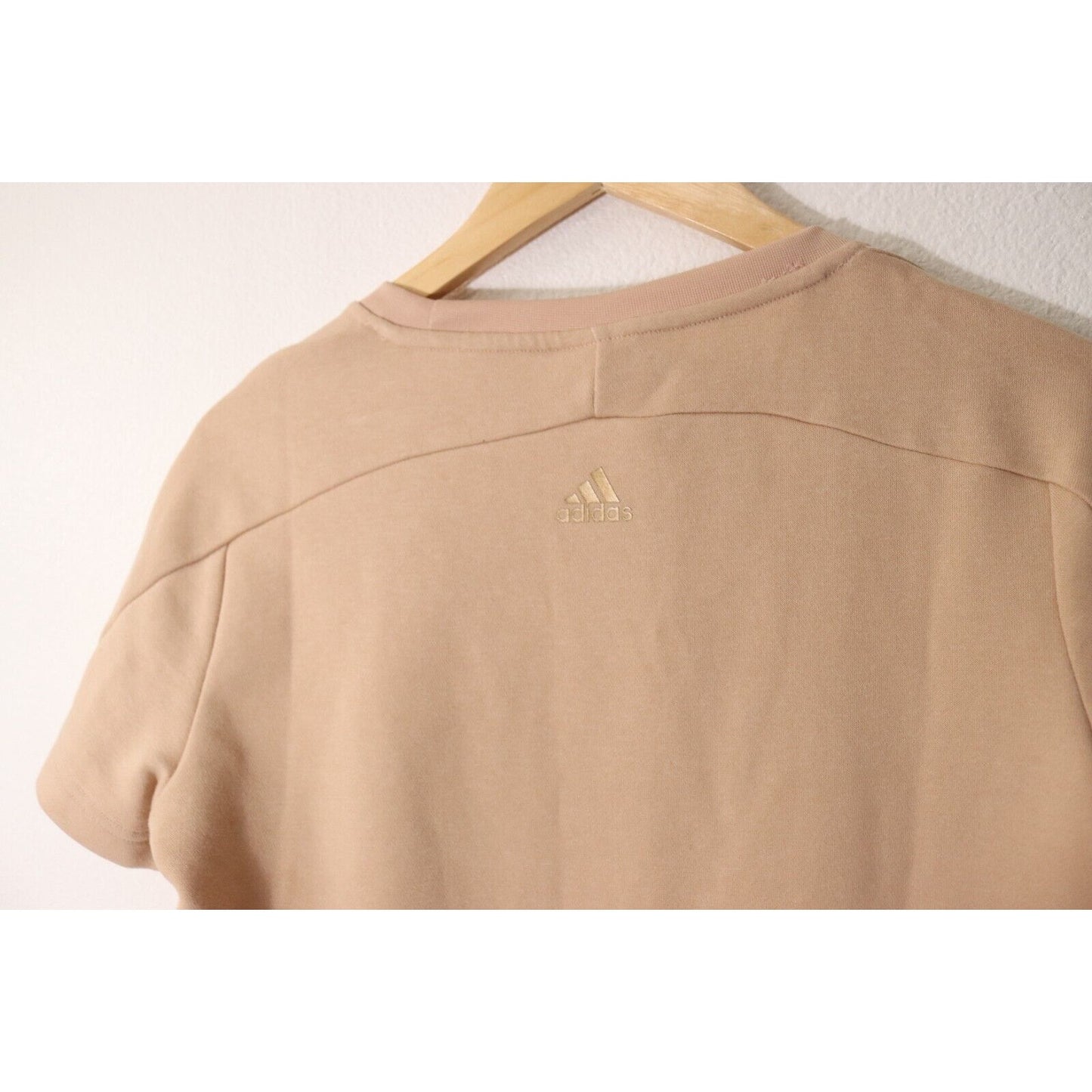 Adidas Light Brown Sweater Dress Short Sleeve Small