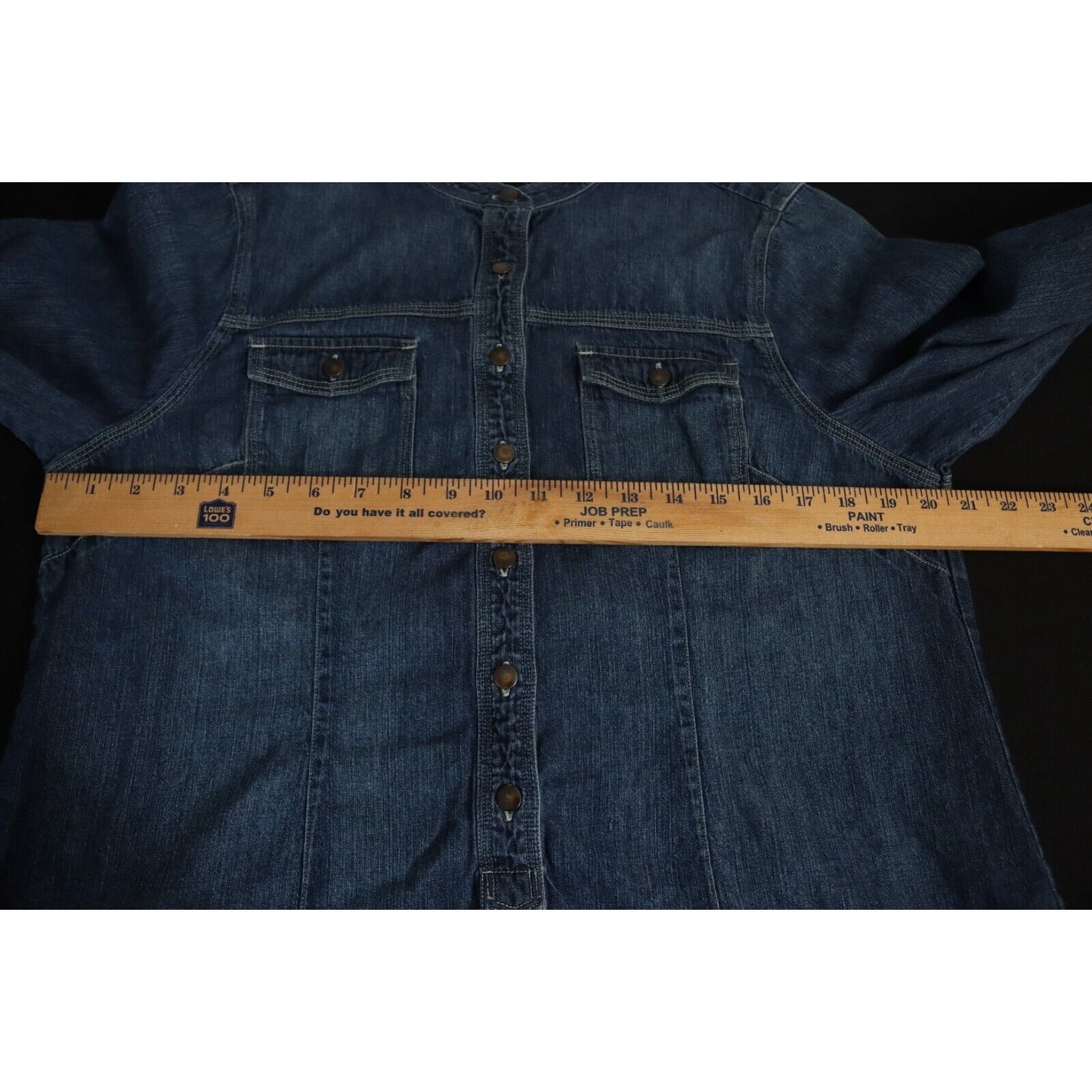 Levi's Cotton Button Size XL Blue Long Sleeve Pockets