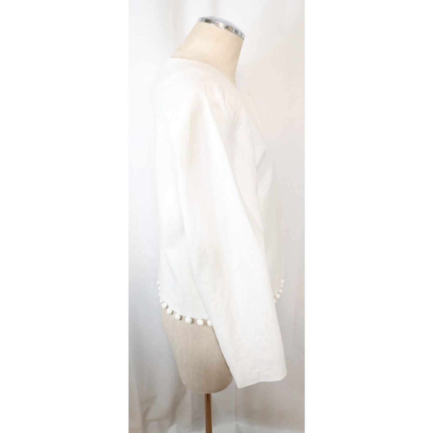 J. Crew White Blazer Size Medium Linen/Cotton