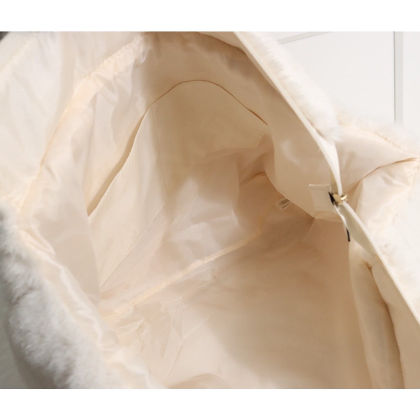 NWT White Faux Fur Victoria's Secret Shoulder Bag