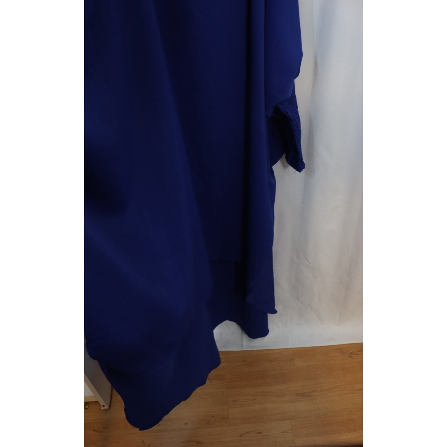 Abaya Jilbab Overhead Hijab outfit Long Blue High Low One Piece Batwing