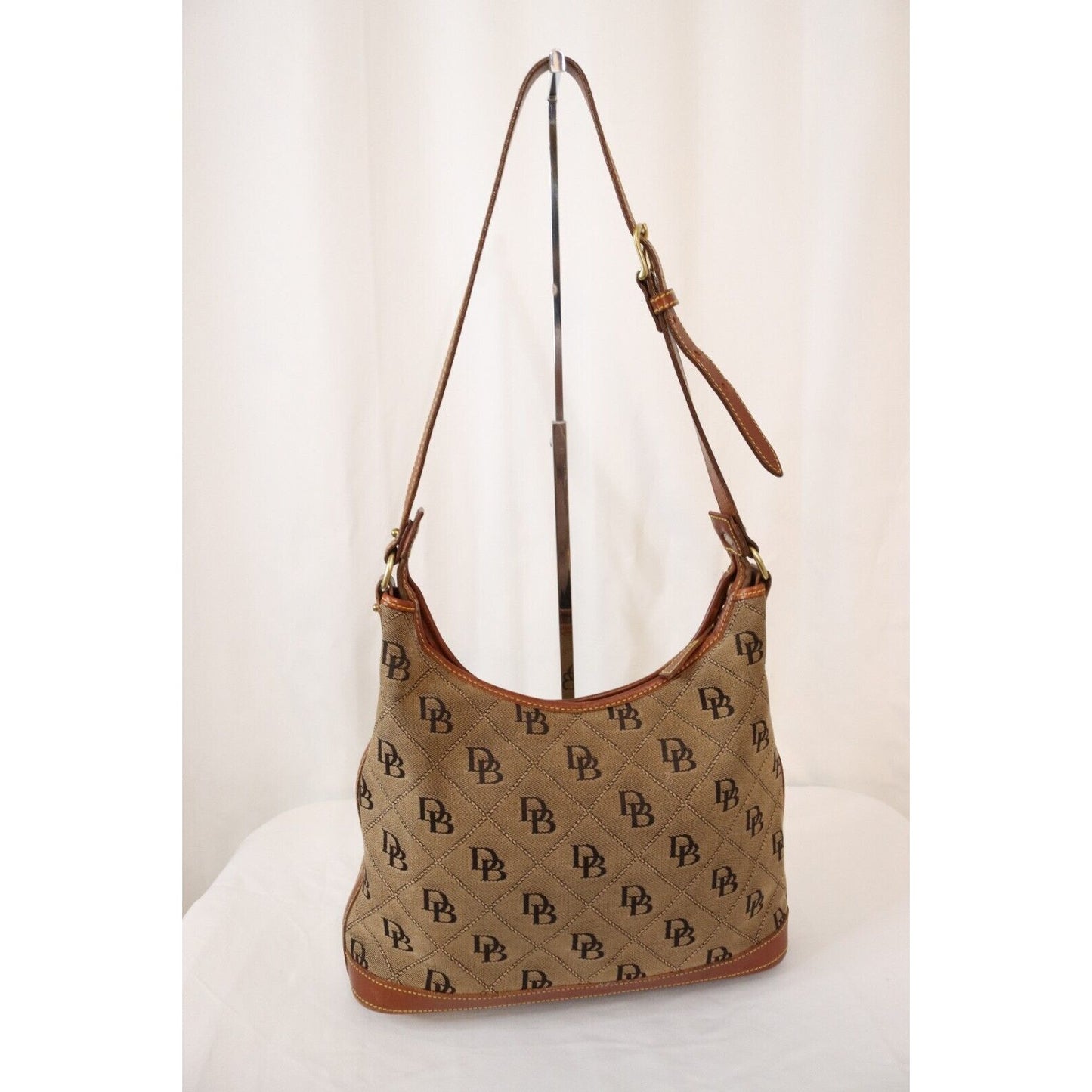 Vintage Dooney and Bourke Brown Monogram Shoulder Bag