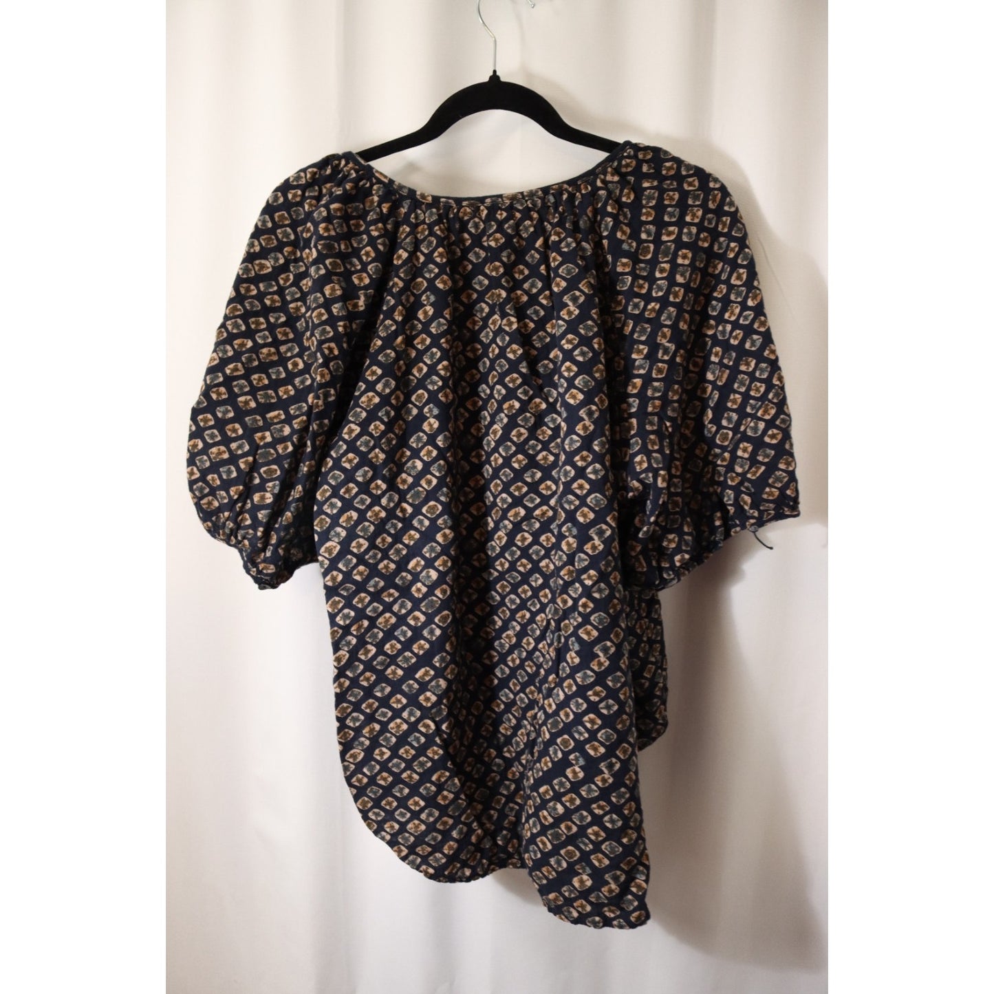 Pilcro XL Cotton HIgh Low Button 1/2 Sleeve Top