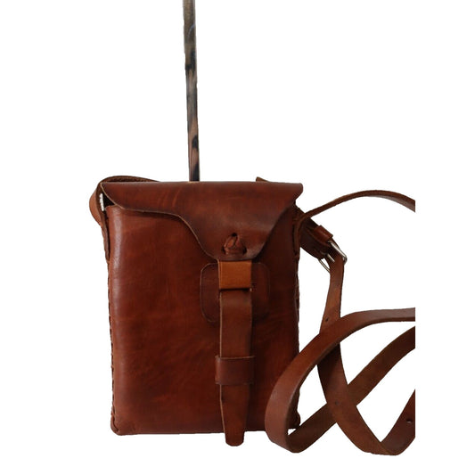 Unbranded Leather Crossbody Handbag Inside Raw Leather