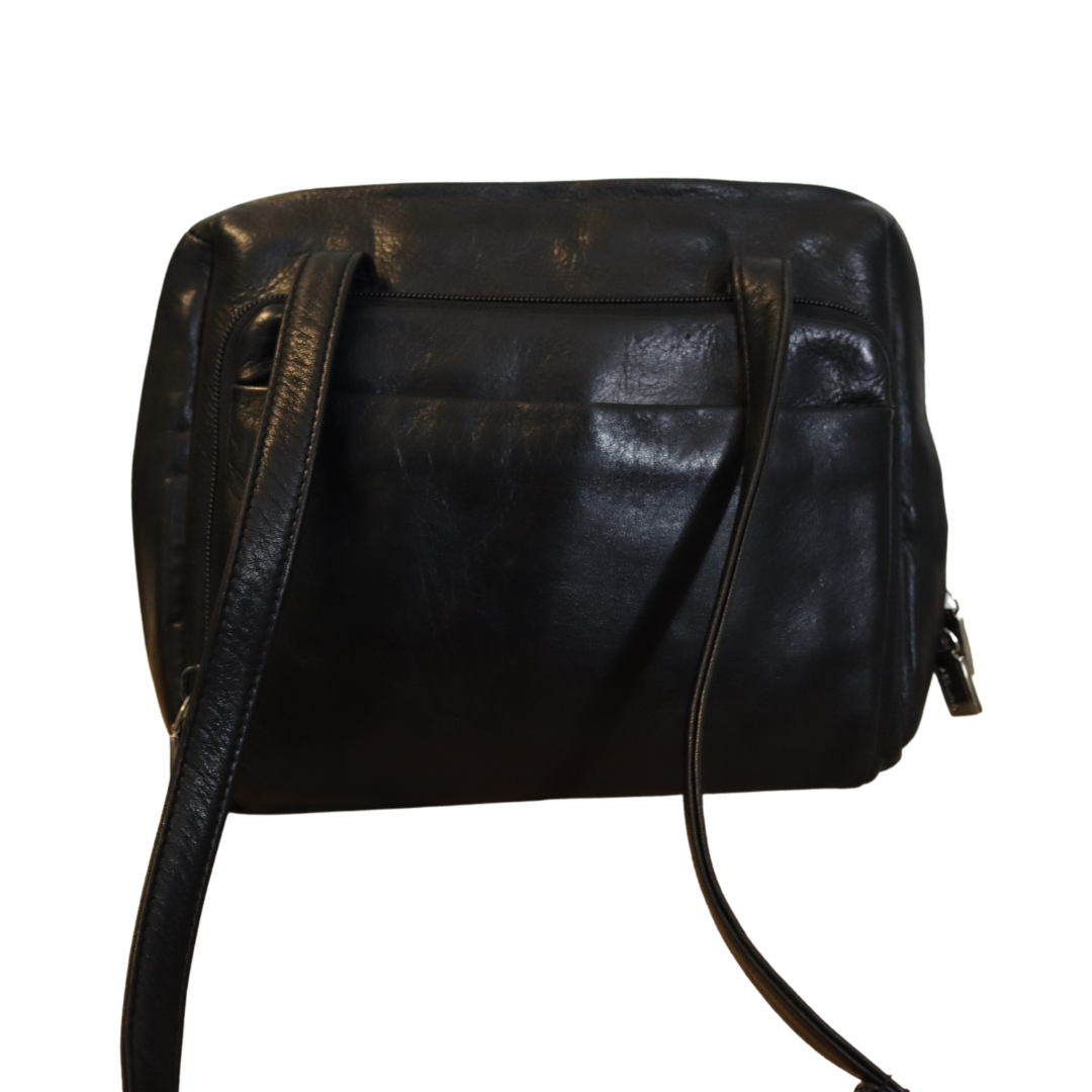 Perlina Leather Crossbody Organizer Handbag