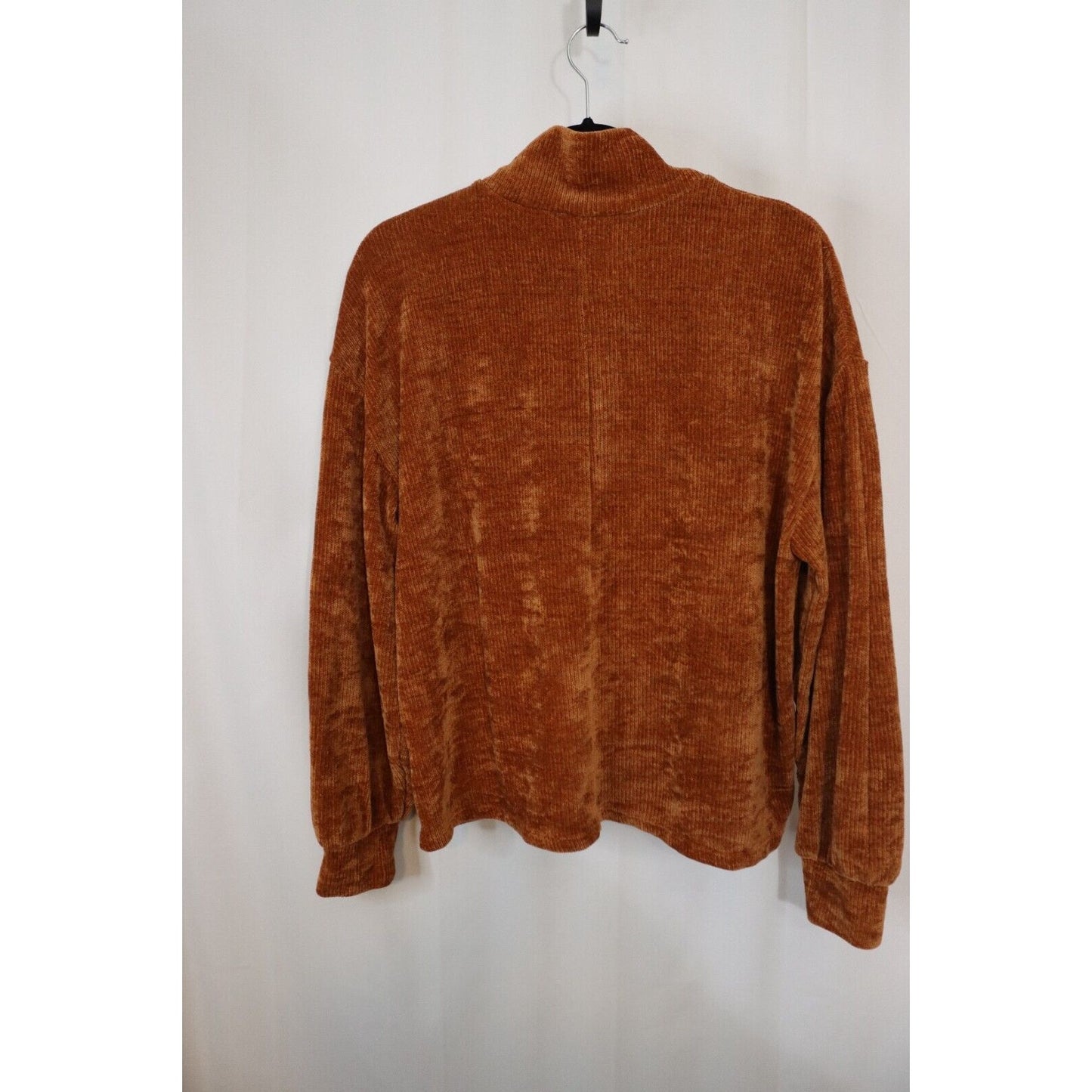 Eloquii Burnt Orange Turtleneck Sweater Soft Corduroy Sleeve Casual 14/16