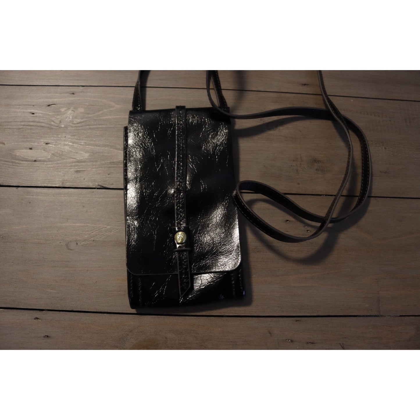 Hobo Interntional Phone Wallet Crossbody Black Leather