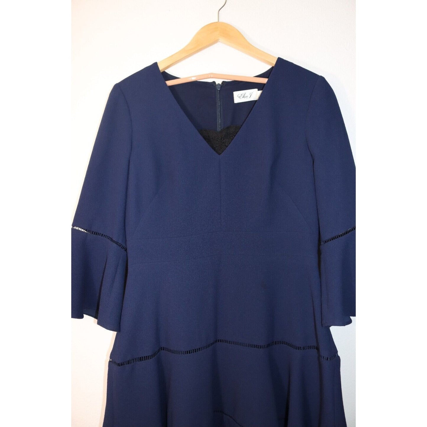 Eliza J Dress Navy Size 8 Polyester Lined