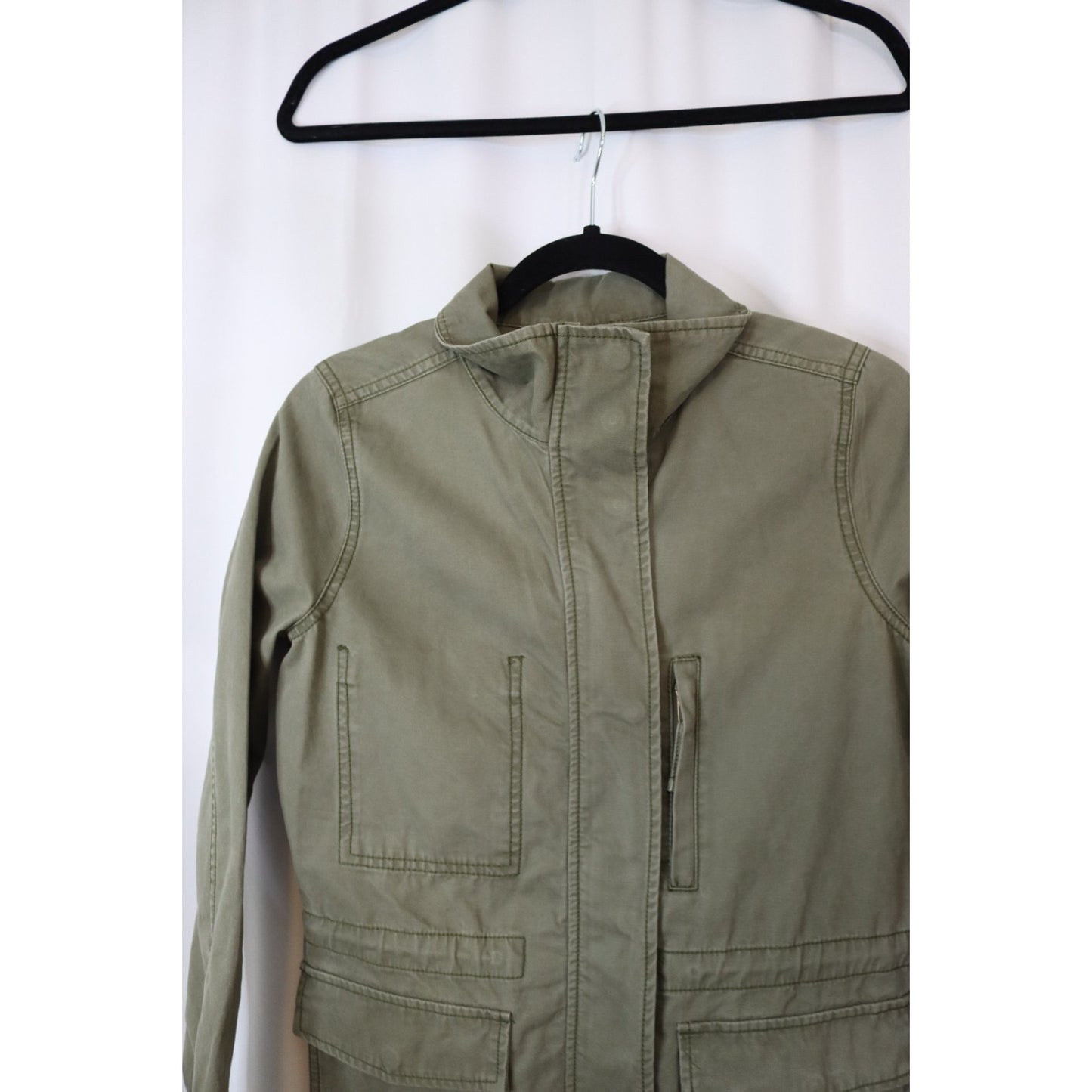 Madewell Utility Cargo Jacket Women's XS Passage Olive Green Long Sleeve