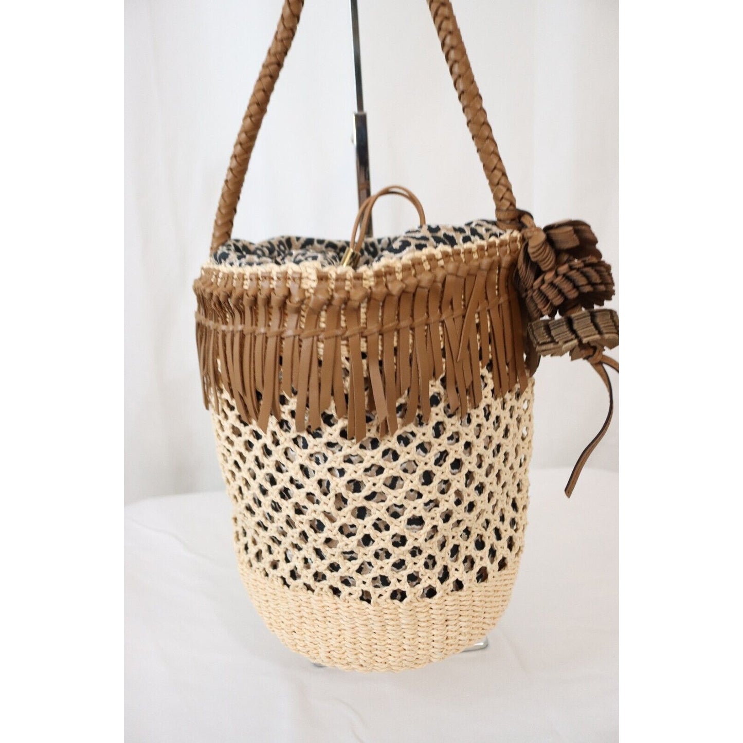 Chico's Basket Bucket Drawstring Top Folds In