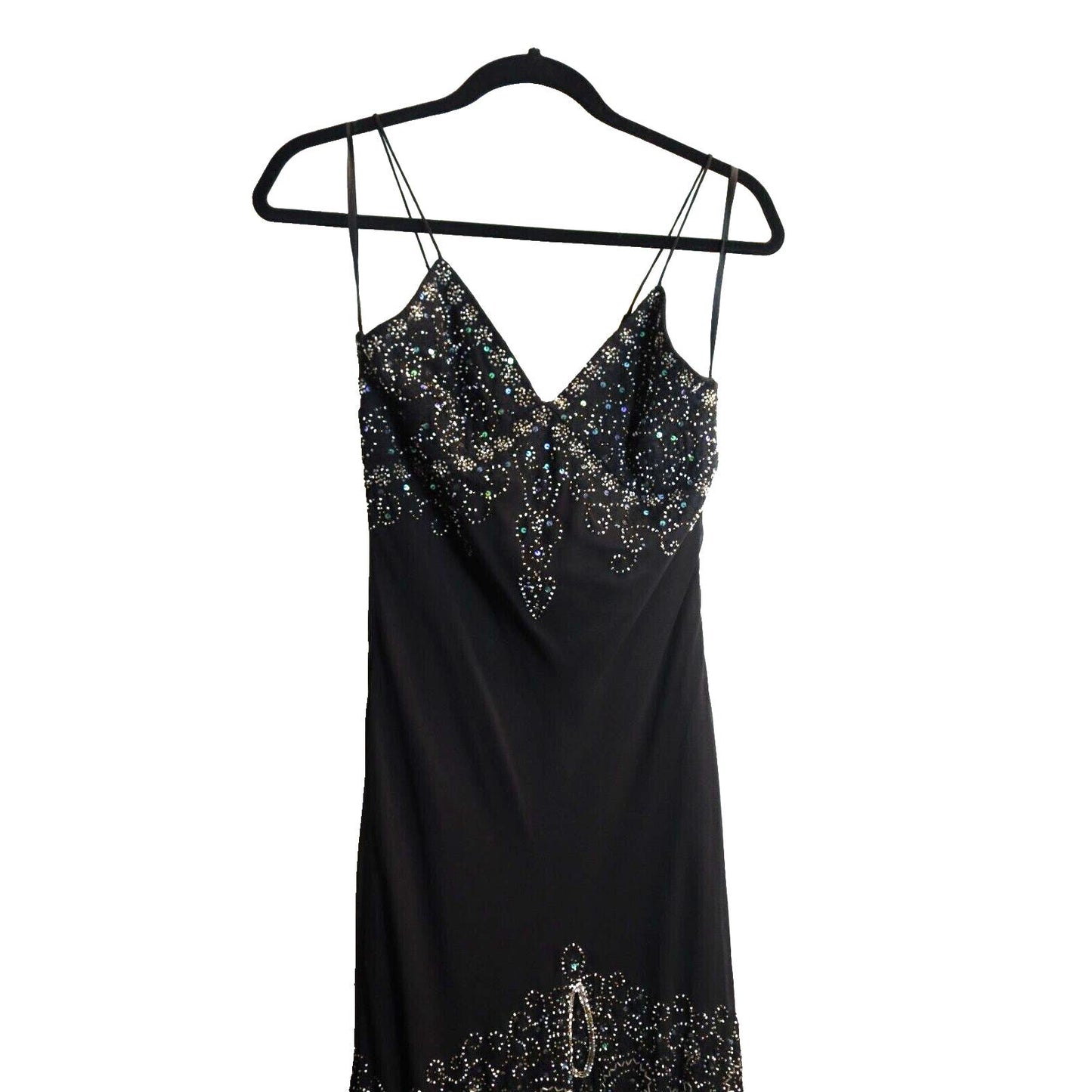 Season Design Beaded Black Vintage Dress