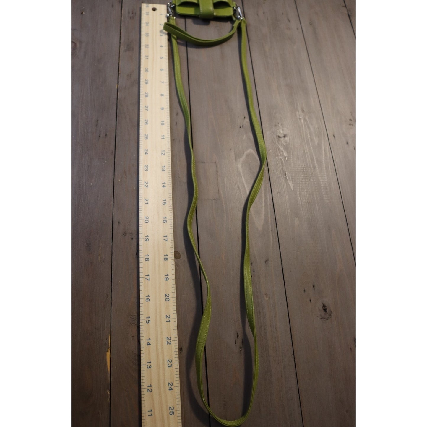 Green Leather Crossbody Wallet Detachable REID