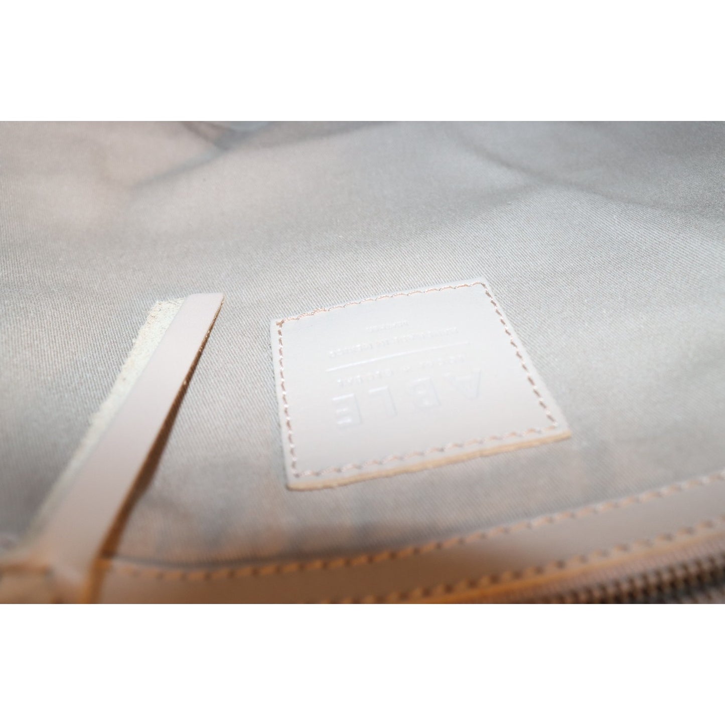 Able Alem Utility Bag Fog Tote Zip Crossbody Large Double Handle