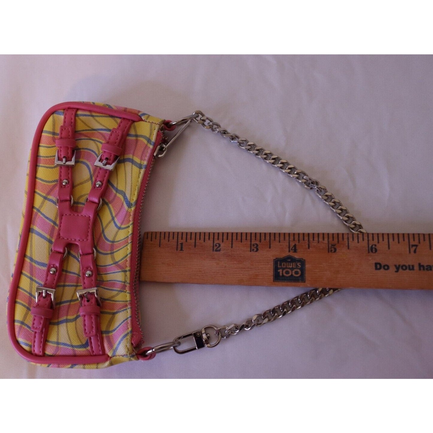 Y2K Mini Small Bag Pink Yellow Chain Strap