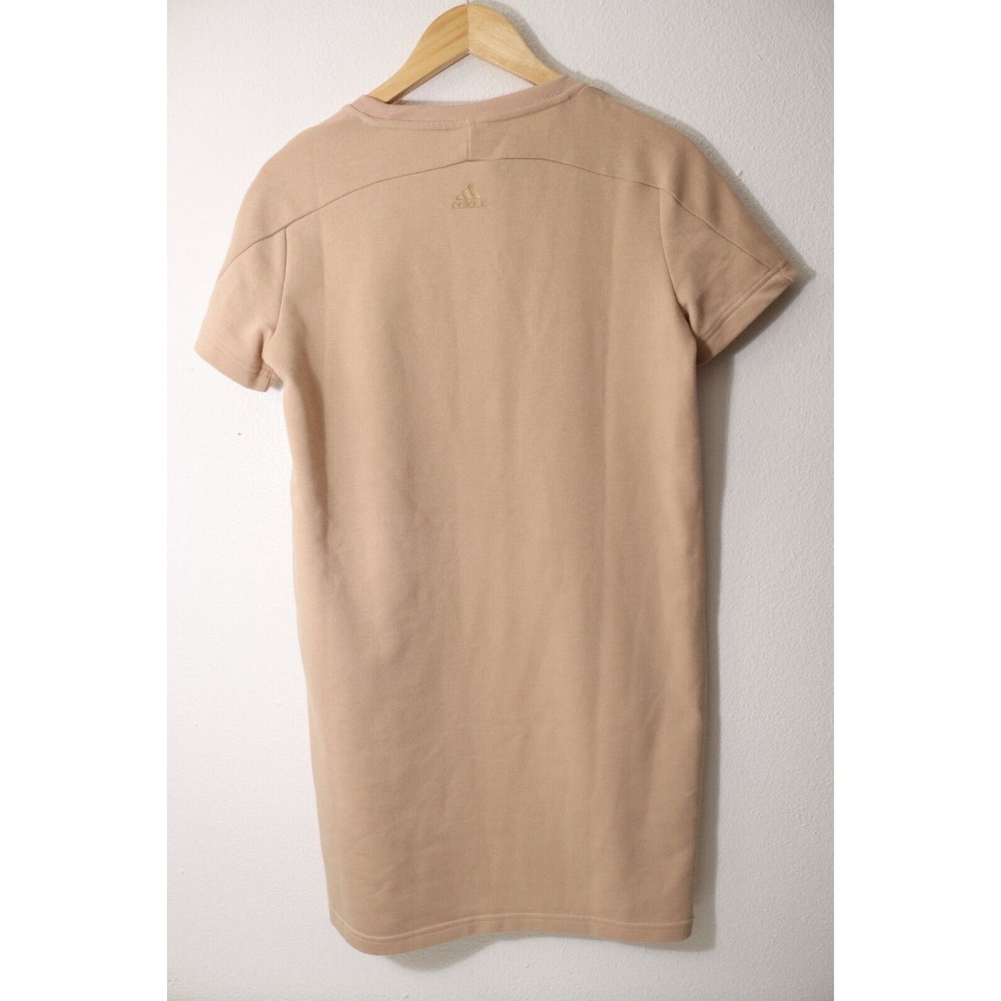 Adidas Light Brown Sweater Dress Short Sleeve Small