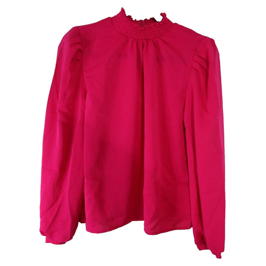 Melloday Pink Long Sleeve Top Size Medium Polyster