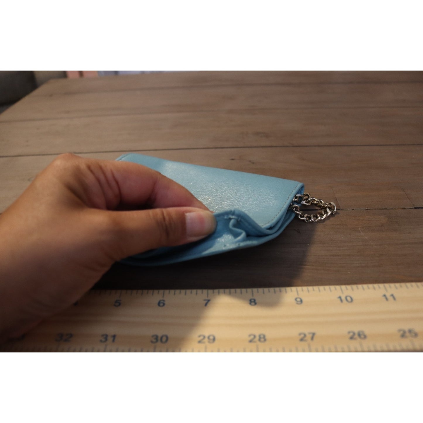 Furla Teal Lethaer Crossbody Small Bag Made in Tusnia