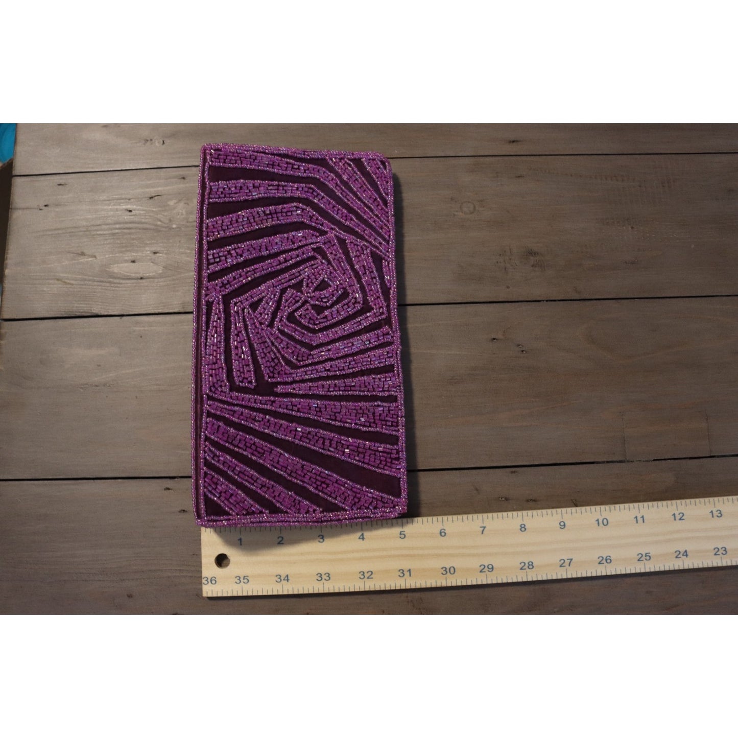 Bijoux Tenner Beaded Clutch Purple