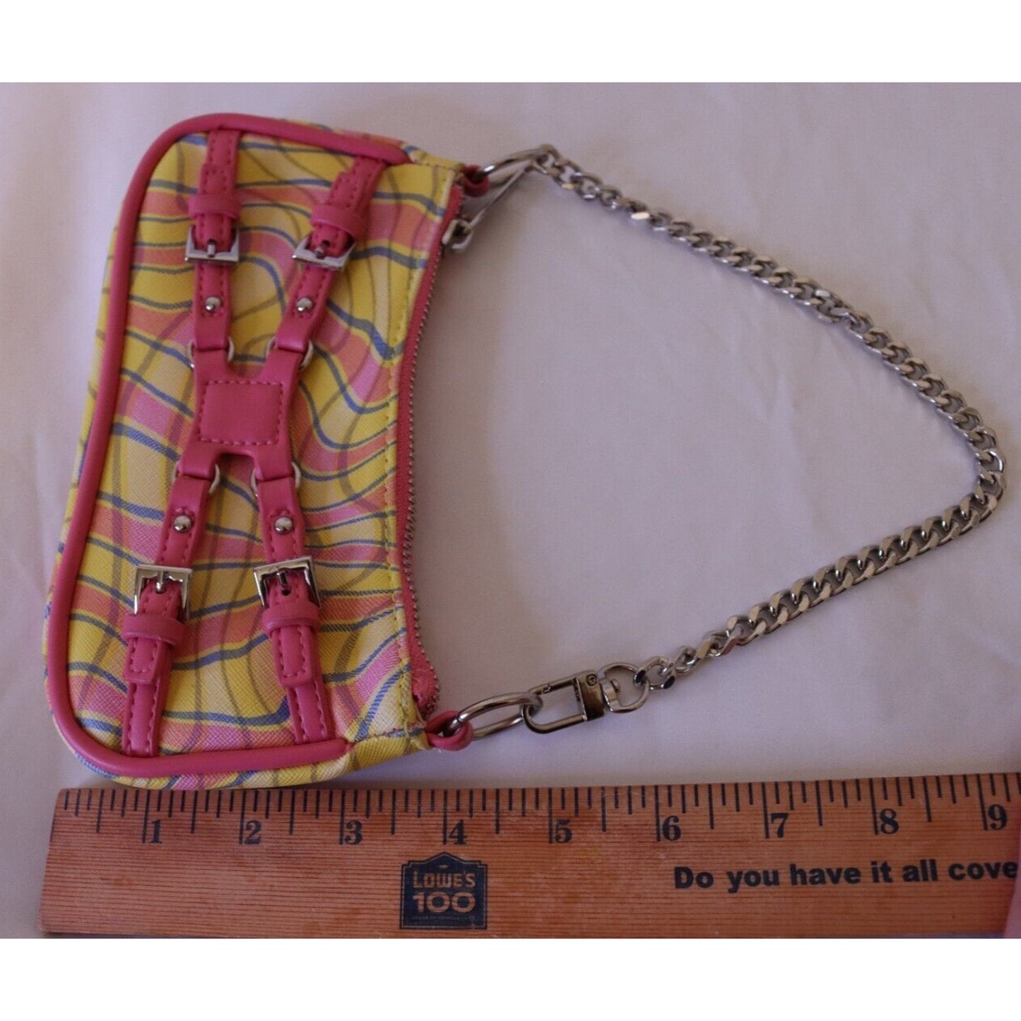 Y2K Mini Small Bag Pink Yellow Chain Strap