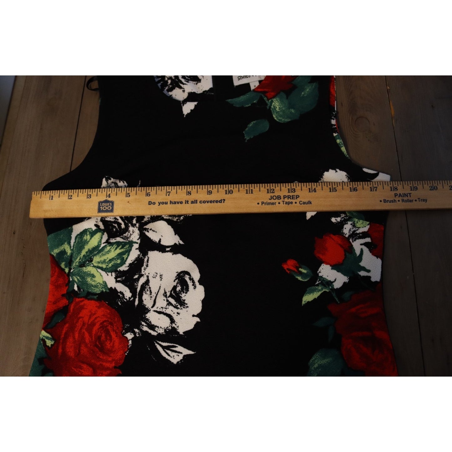 Shelby and Palmer Black Floral Dress Size 8 Short Sleeveless