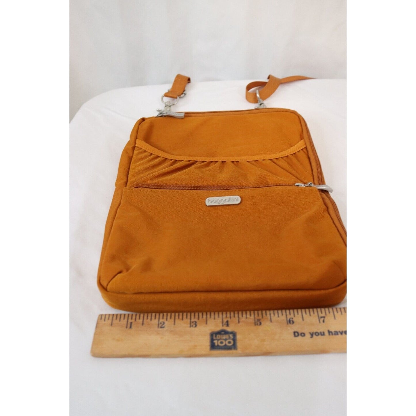 Baggalini Orange Crossbody/Shoulder Book Bag Padded Credit card and Pencil Slot