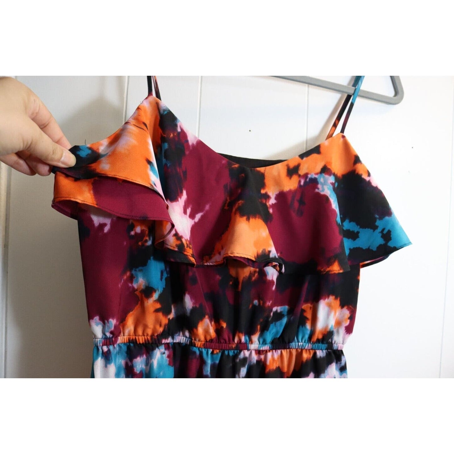 Loft Maxi Dress Size 8 Spagetti Strap Colorful