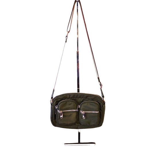 Wild Fable Crossbody Bag with Pockets Army Green Silver Hardware