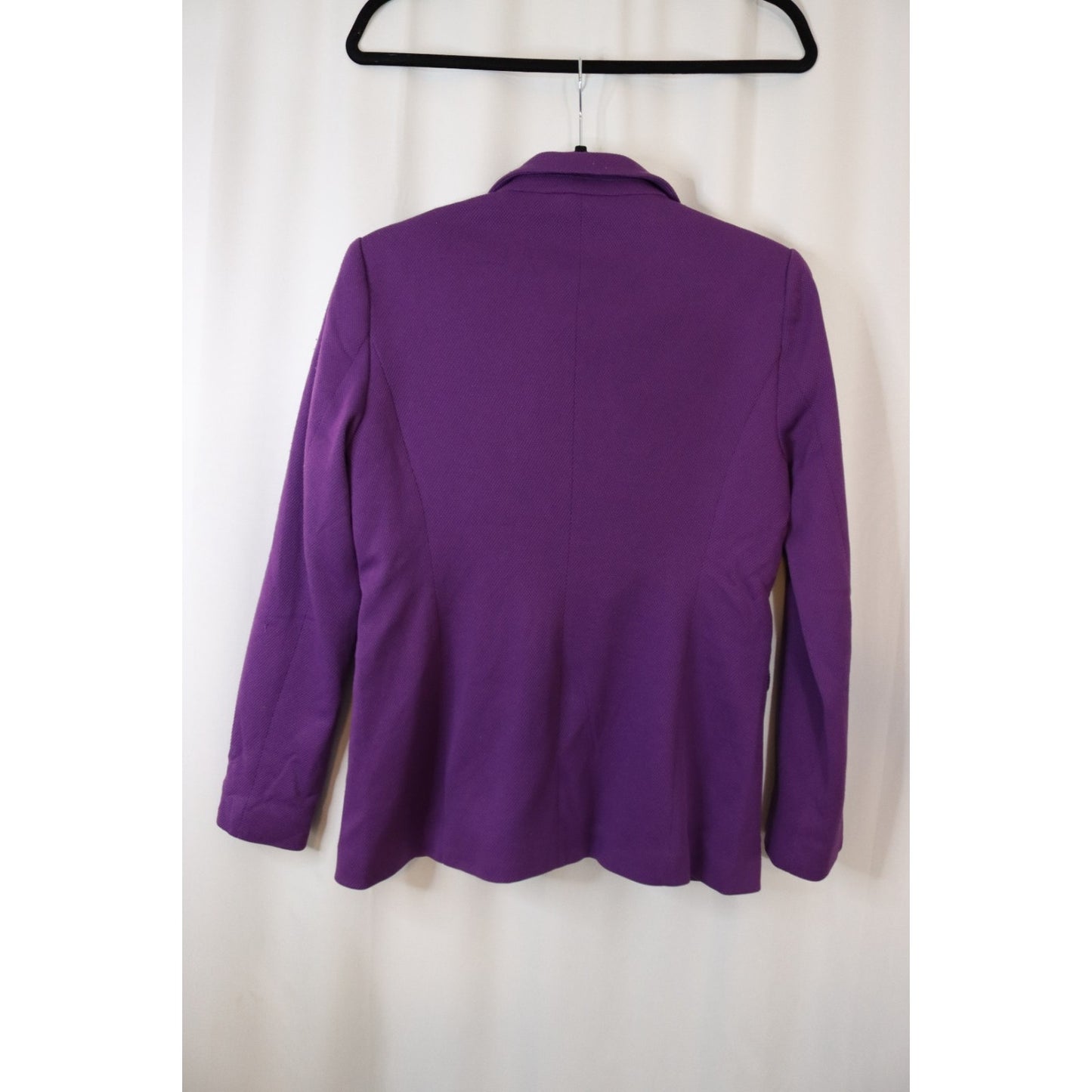 NWT Jules Leopald Studio Purple Blazer Size Small One Button Long Sleeve