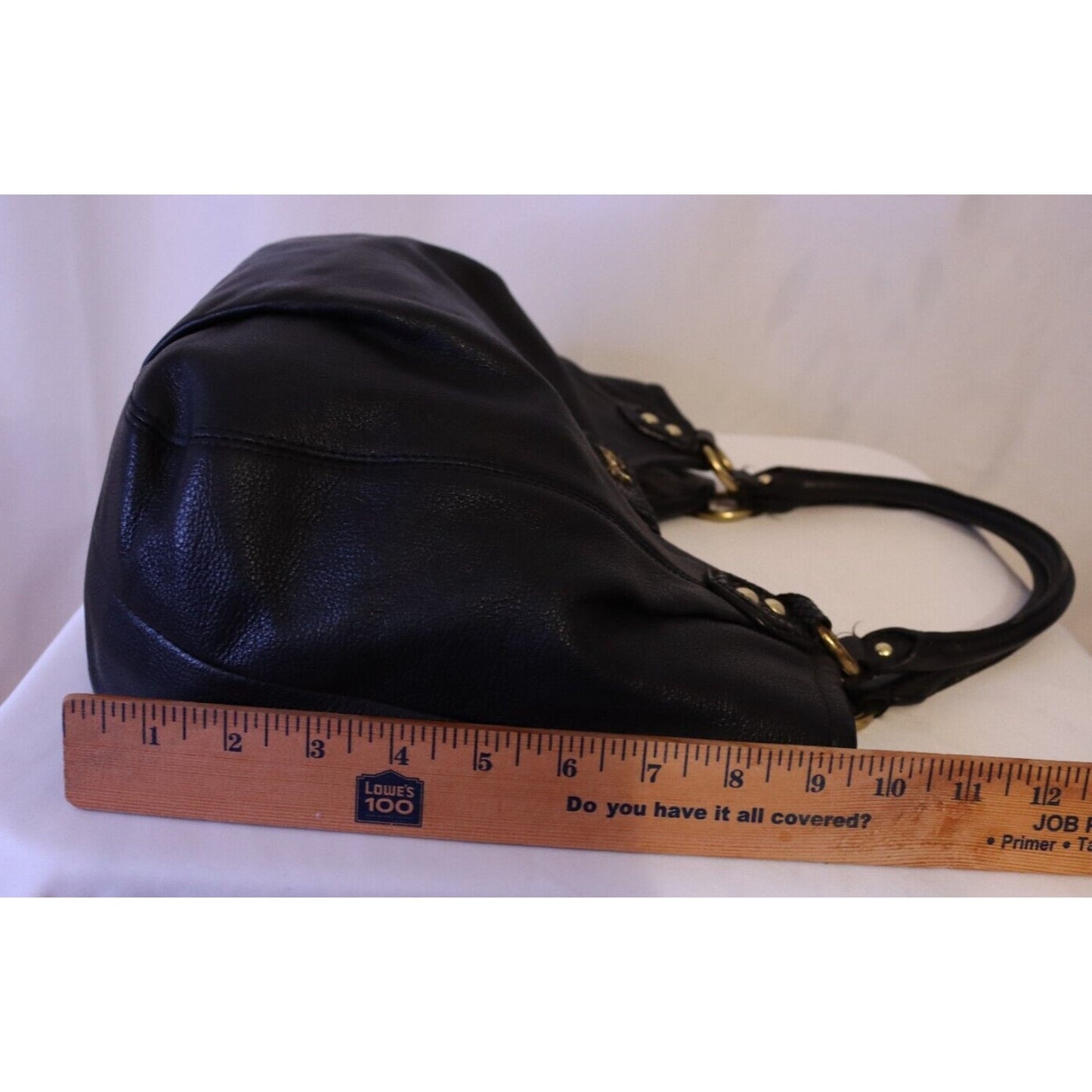 Coach Black Leather Hobo Shoulder Bag Gold Hardware F23308