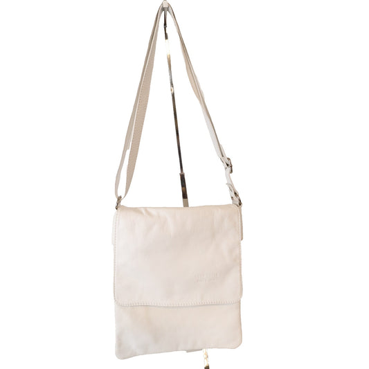 Vera Pelle White Crossbody Soft Leather Adjustable Made in Italy