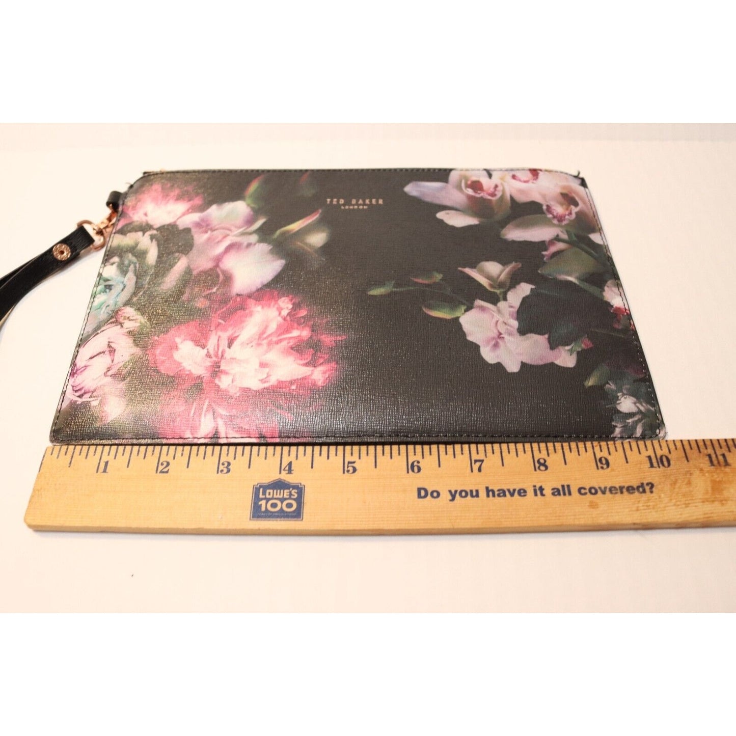 Ted Baker Large Wristlet Black with Floral