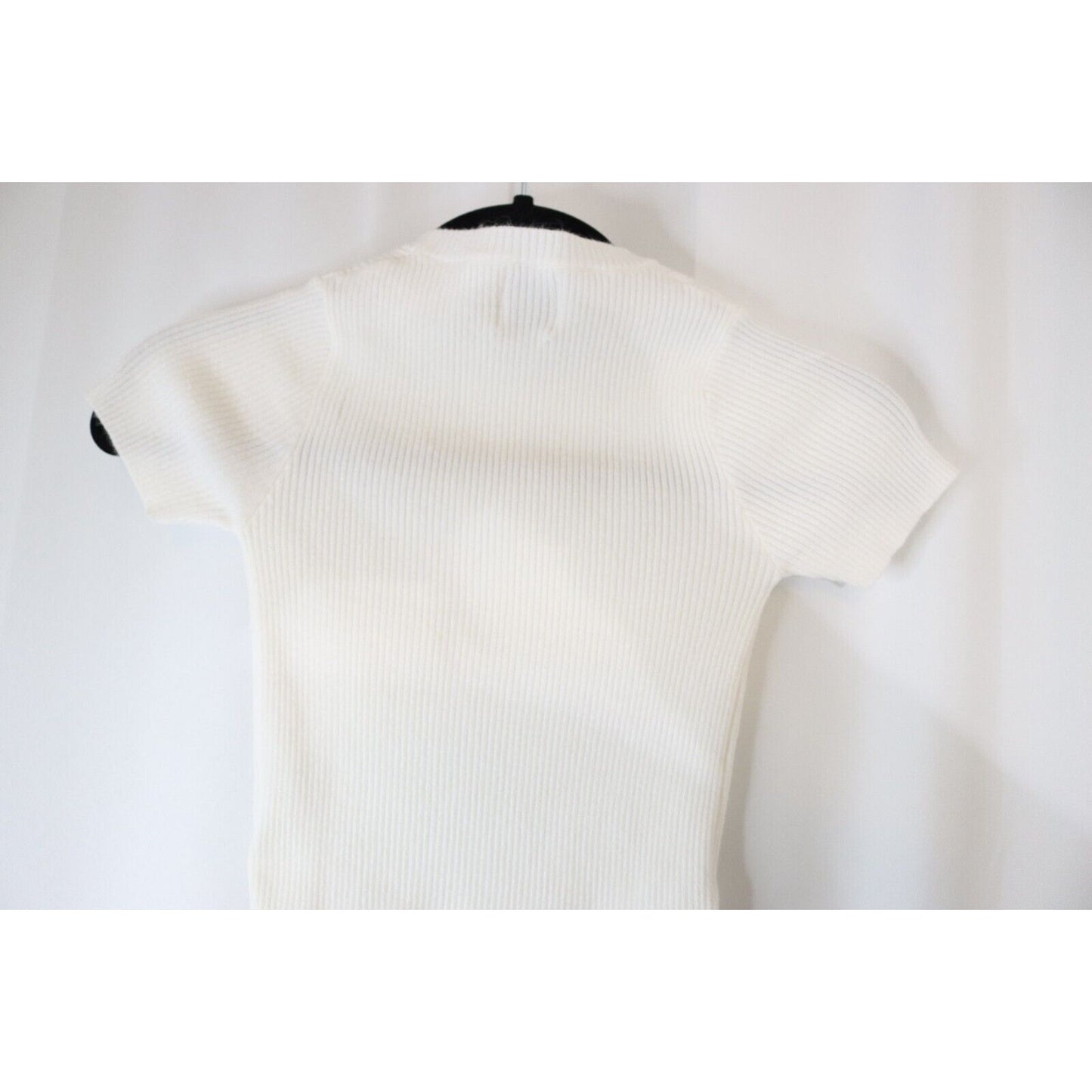 Princess Polly White Cropped Short Sleeve Top Size 4