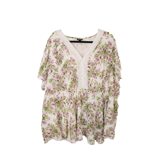 Torrid Boho Top Size 5/5X Short Sleeve Polyester Floral