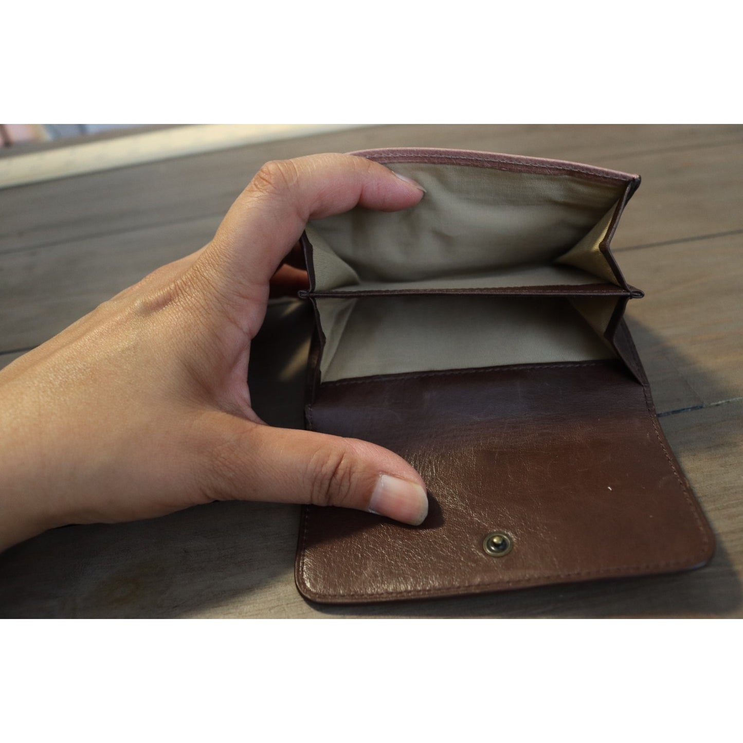 Ellington Leather Two Tone Wallet Pink and Brown