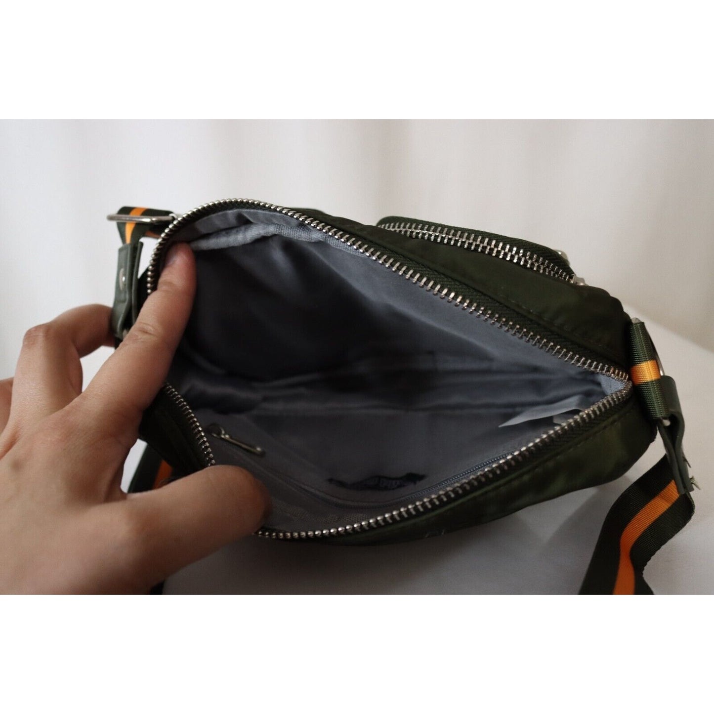 Wild Fable Crossbody Bag with Pockets Army Green Silver Hardware