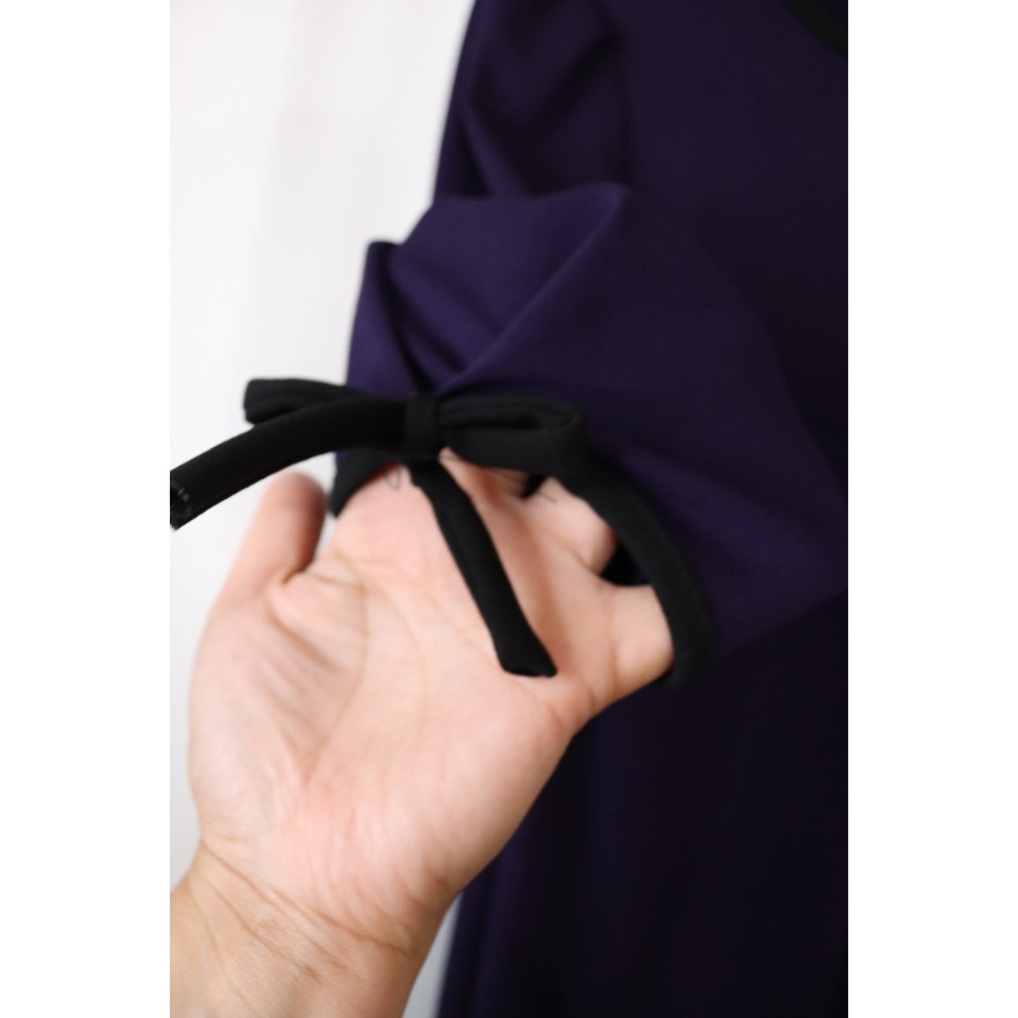 Shelby & Palmer Midi Sheath 8 Plum Purple Keyhole Front Back Zip Flaws
