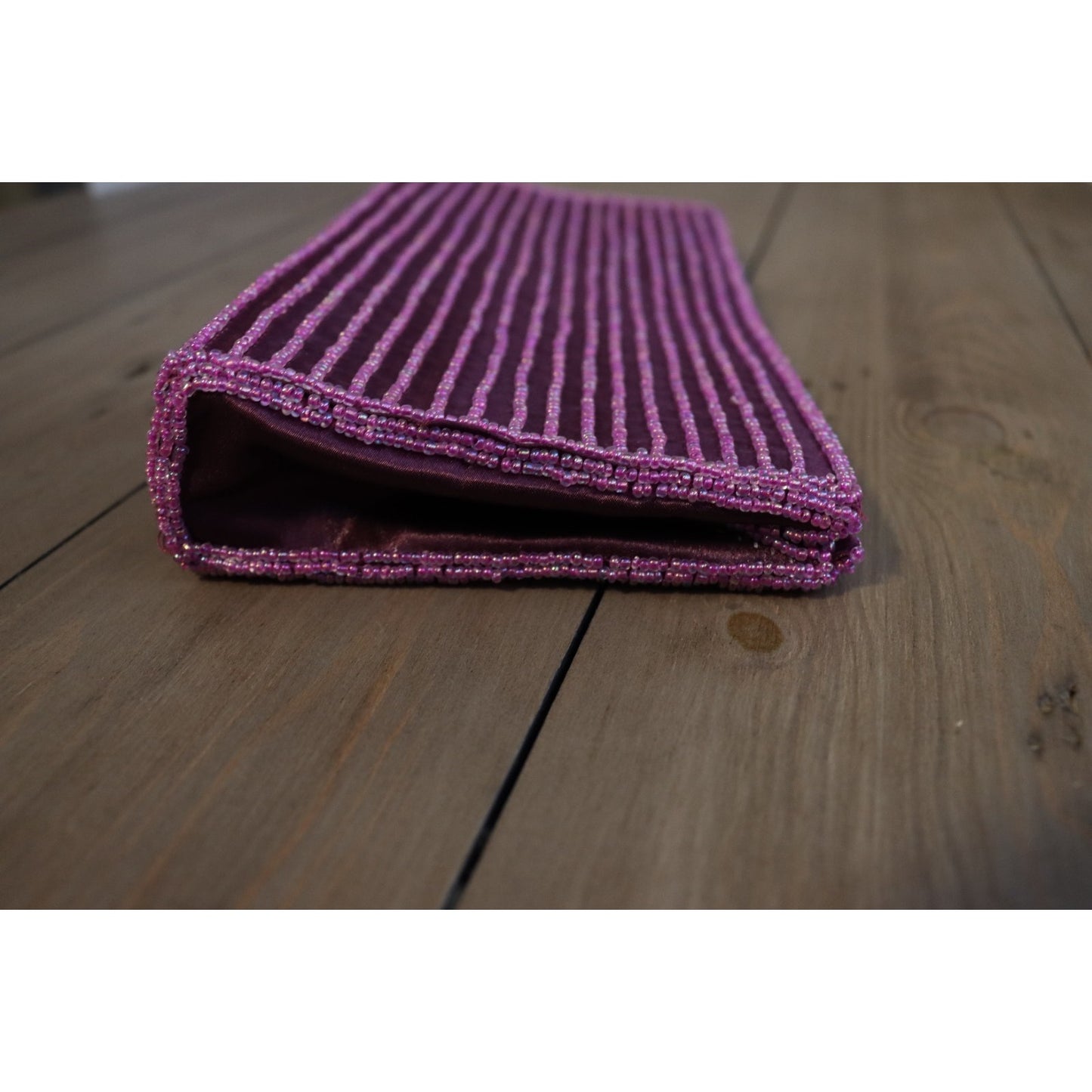 Bijoux Tenner Beaded Clutch Purple