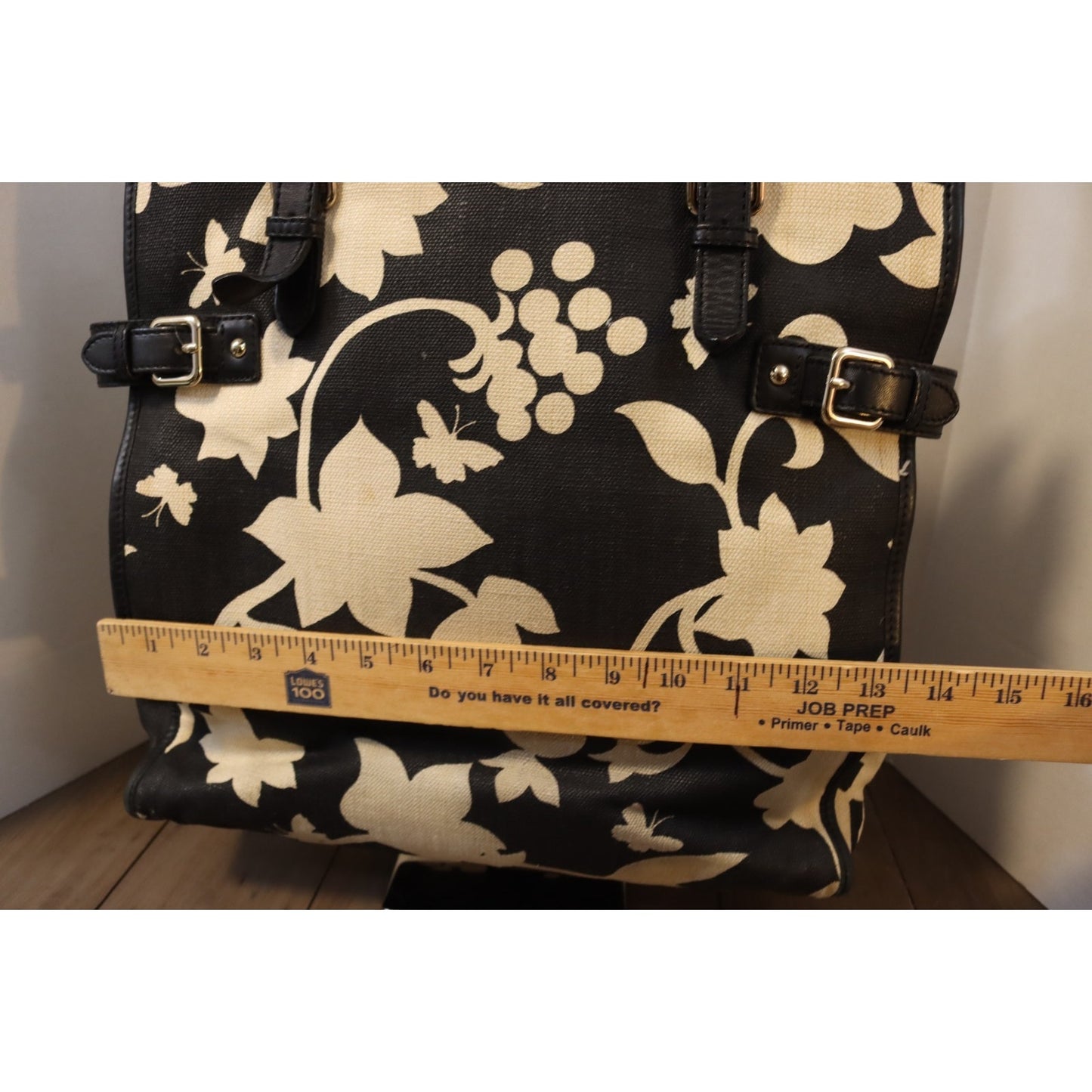 Kate Spade Large Black and White Tote Bag Canvas