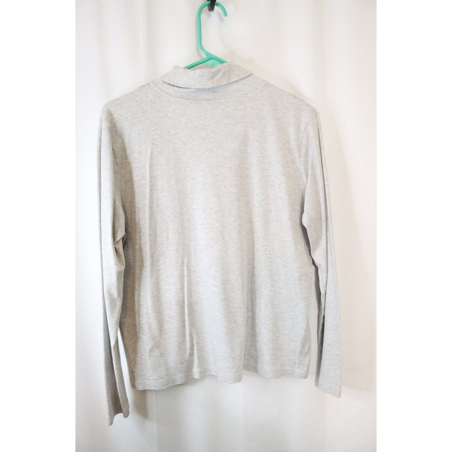 L.L. Bean Large Regular Grey Turtleneck 100% Supima Cotton Long Sleeve