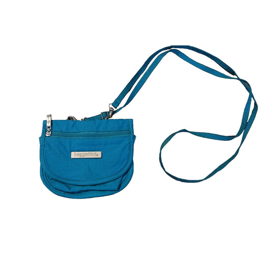 Baggallini Small Crossbody Bag Teal ID Pocket Pen Holder