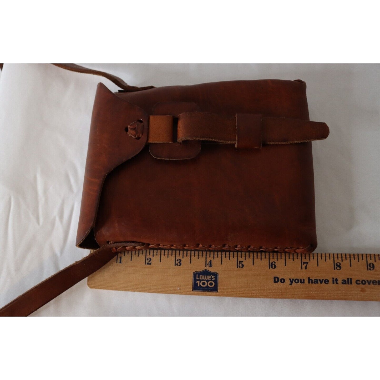 Unbranded Leather Crossbody Handbag Inside Raw Leather