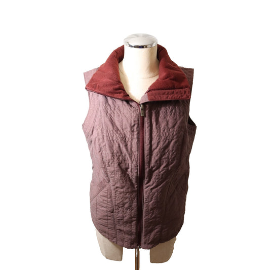 Columbia Vest Maroon Pockets Size Medium