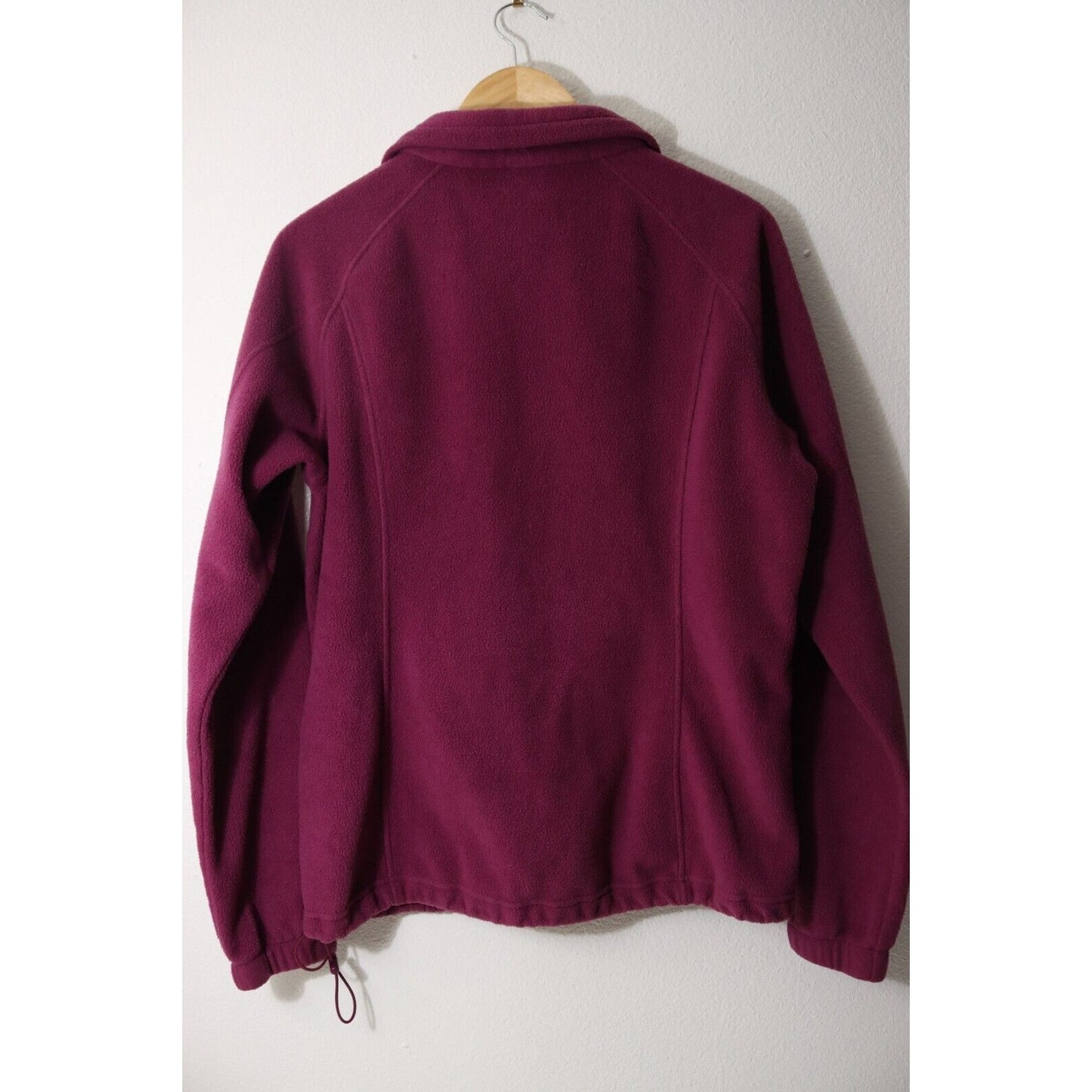 Columbia Purple Full Zip Fleece Sweater Size Large Pockets